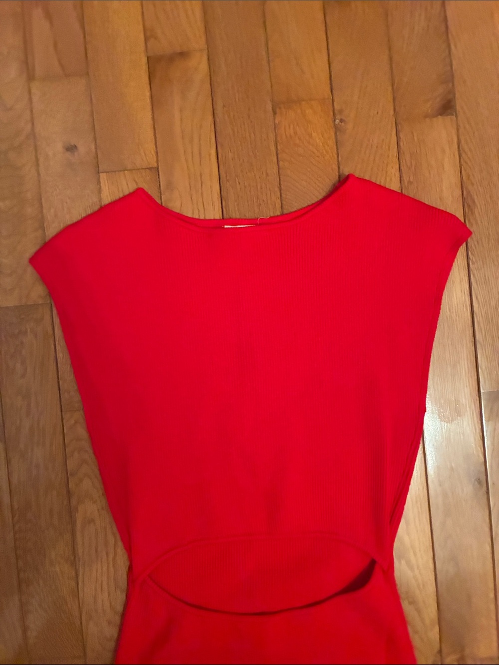 Mimosa Body-Con Ribbed Dress (Red) - Picture 3 of 10